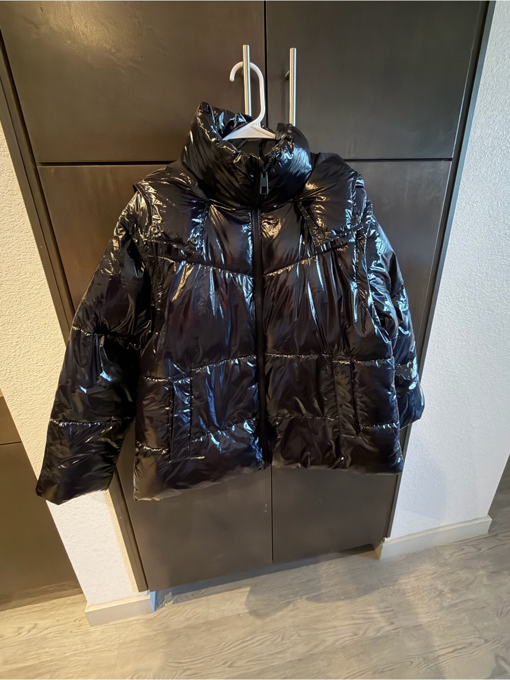 Zara Shiny Black Women’s Puffer Jacket